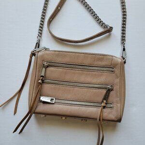 [Rebecca Minkoff] Moto 3 Zip Leather Stud Crossbody
